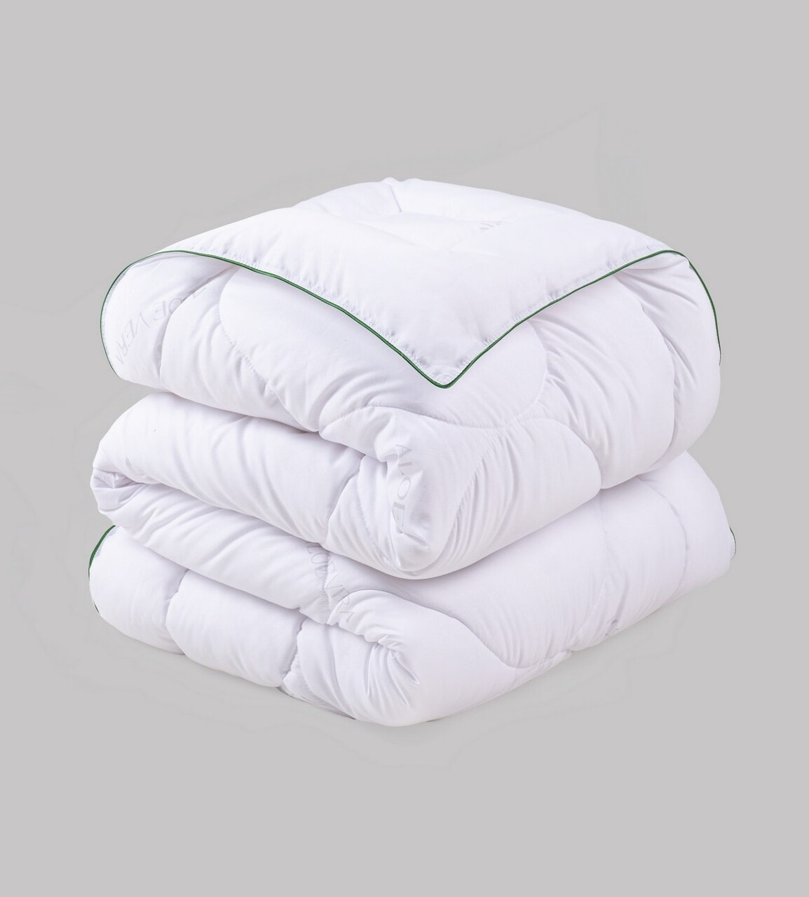 Pilota matlasata Single, 155x215 cm, 100% poliester, 300 gr/mp, Cotton Box, Aloe Vera, alb - imagine 3